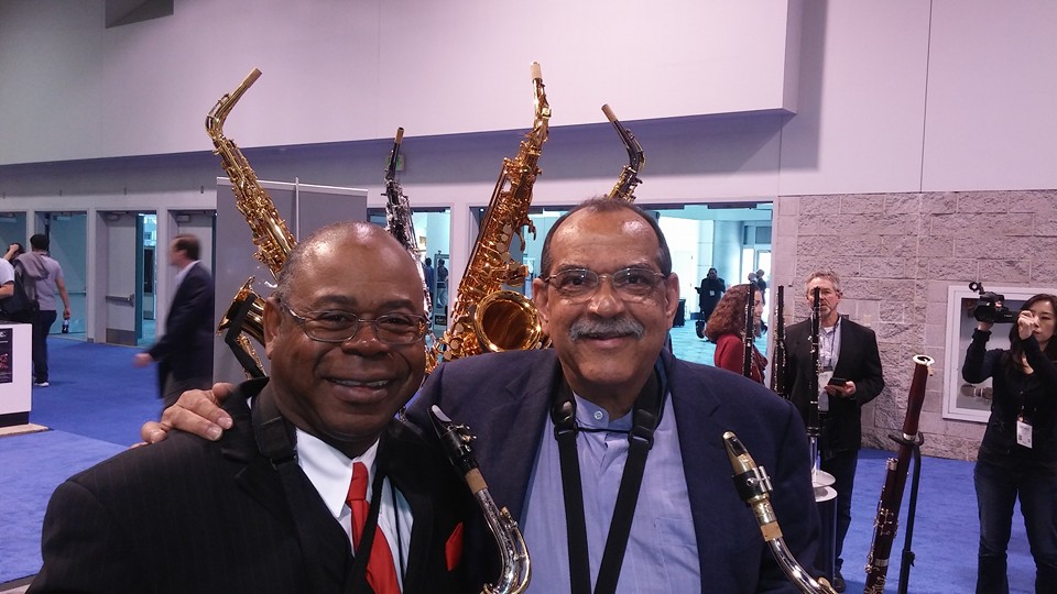 Dr. Alvin McKinney & Legendary Ernie Watts_ Julius Keilwerth Saxophone Artists_Buffet Crampon USA Booth_NAMM Show_1.21.16