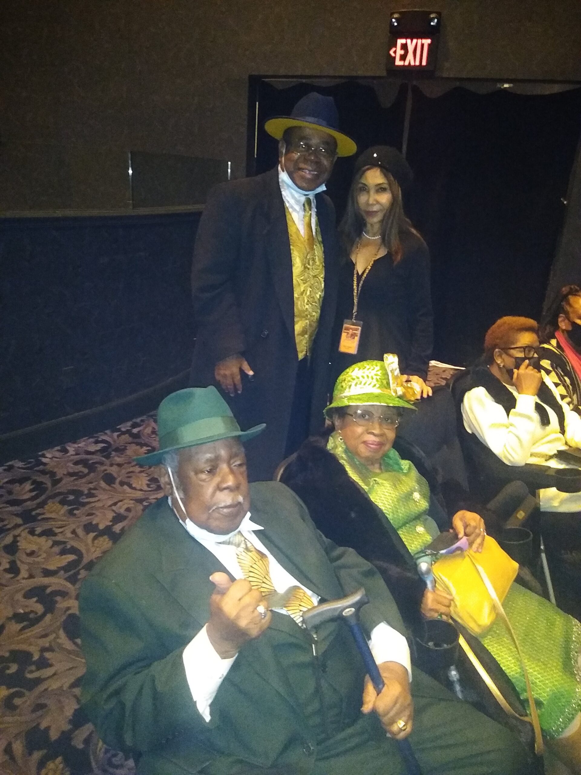Kurl & Ruth McKinney (Celebrating 62nd Anniversary, June 19, 2022). Myself & Yuko Tamura (Kybds🎹 for Gladys Knight) @ Gold Strike Resort Millennium Theater_Gladys Knight_Pre-Show_2.19.22