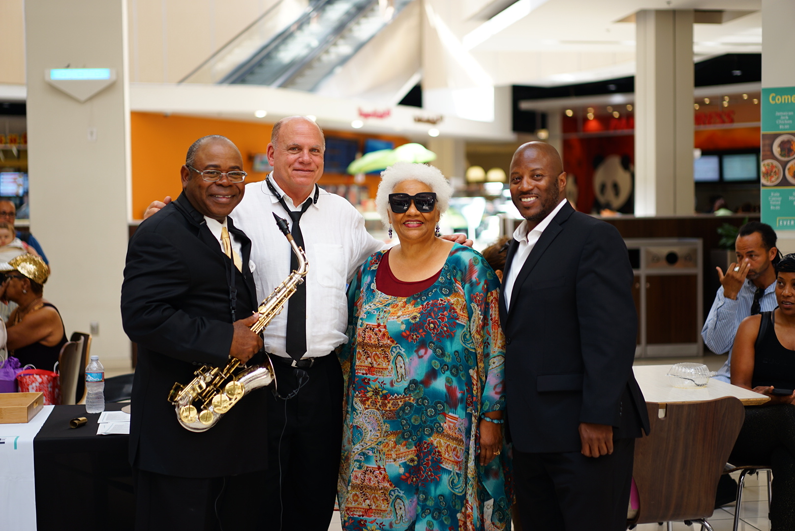 Myself_Sax, Stuart Elster_Kybd, Legendary Queen Barbara Morrison _Aunt B._, Gorden Campbell_Drm_MMLA Ella Fitzgerald 100th Birthday Tribute_Baldwin Hills Crenshaw Plaza_6.21.2017