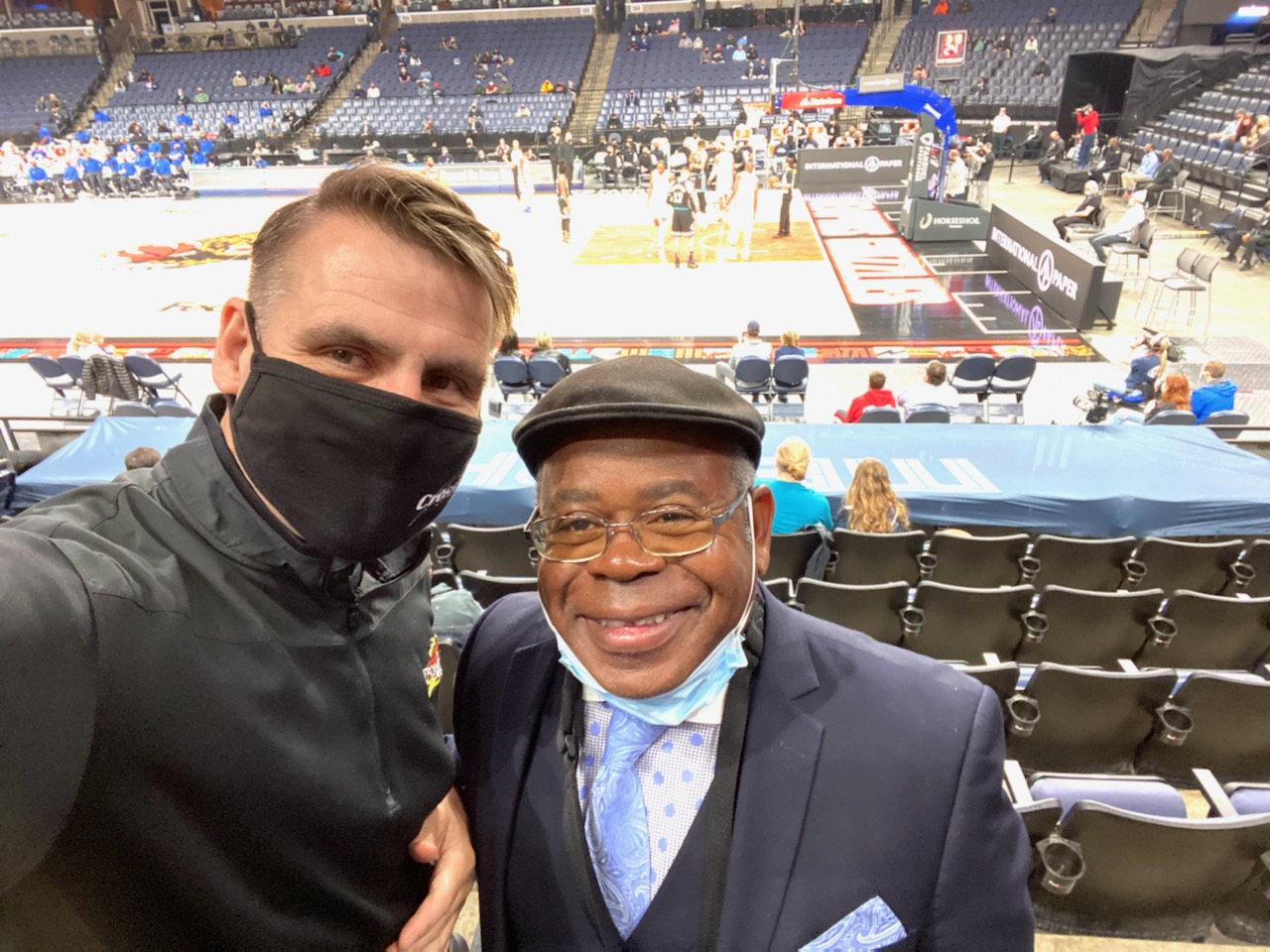 Dr. Alvin McKinney w_ Randy Sheperd +++2_National Anthem_Memphis Grizzlies NBA Basketball Game vs LA Clippers_Thur, Feb. 25, 2021